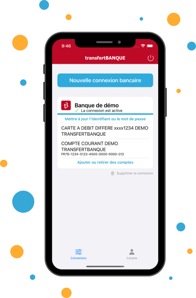 Récupération des relevés avec les relevés web sur l'application mobile transfertBANQUE